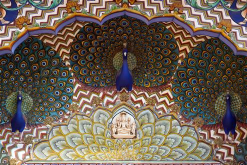 Kumaon And The Corbett Country Art work in City Palace. Jaipur, Rajasthan, India (Custom).jpg